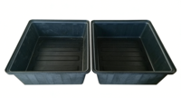 Réservoir d'eau rectangulaire en plastique durable léger empilable de 500 litres de qualité alimentaire en polyéthylène rotomoulé