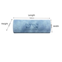 Étui à lunettes rigide en tissu sergé minimaliste, avec logo en relief, résistant aux chocs, portable, pour lunettes de myopie et de lecture