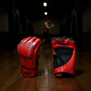 Guantes de Medio Dedo de Tres Colores con Diseño de Tigre para Artes Marciales - Product Image 2