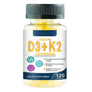 OEM Halal <strong>Vitamin</strong> <strong>D3</strong> and K2 Soft Capsule Bone Immune Health Supplement 5000 Iu 2 in 1 Liposomal <strong>Vitamin</strong> <strong>D3</strong> K2 Softgels Capsules - Product Image 2