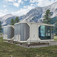 Hôtels-capsules préfabriqués haut de gamme et technologiques, pods spatiaux durables pour le glamping, à louer avec un élégant matériau en acier conteneurisé
