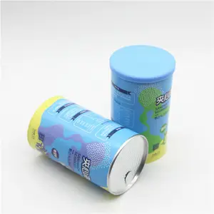 Biodegradable Customized Food Grade Cylinder Aluminium Foil Cardboard Tea Cans Paper Tube Canister For Food Packaging