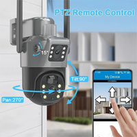 Wistino V380pro Panel solar al aire libre 4G Cámara Seguimiento automático Detección de movimiento Alarma Binocular 4G Cámara solar