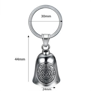 Titanium Steel Lucky <b>Bell</b> Charm Necklace Polished Retro Punk Miami Motorcycle Lettering Asymmetry Alphanumeric Script Band - Product Image 5
