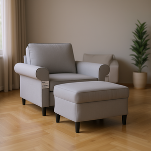 Canapé gris avec repose-pieds modèle D0100H77XKJ pour salon - Product Image 2