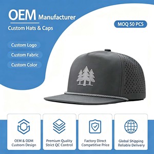 Gorras Snapback Unisex de 6 Paneles, Secado Rápido, Transpirables, de Poliéster, Impermeables, para Deportes al Aire Libre, con Diseño de Hojas - Product Image 1