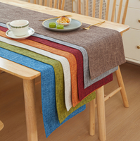 Nappe unie imprimée, technique tissée, chemin de table pour la maison, l'art du thé et le café, longue nappe de table pour la décoration des fêtes, couvre-lit