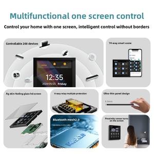 Interruptor de pantalla inteligente de cuatro vías, versión Zero Fire, Panel central táctil, Control de toda la casa conectado a la aplicación Mijia - Product Image 5