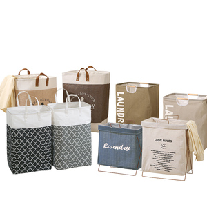 Cestas de lavandería múltiples Cesto de lavandería para el hogar Cestas de lavandería plegables <span class=keywords><strong>Ropa</strong></span> sucia con marco de acero - Product Image 1