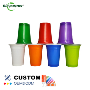 Bar Discoteca Fiesta Desechable 12 16 oz Rojo Azul Cerveza Pong Tazas Desechables Fiesta Vasos de plástico rojo - Product Image 2