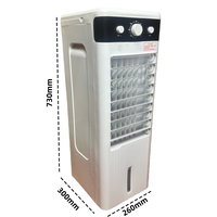 Refroidisseur d'air portable à faible consommation d'énergie, 3 vitesses, écologique, alimenté par courant alternatif, faible niveau sonore, pour la maison, le bureau, le garage et l'hôtel, avec réservoir d'eau