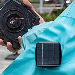 10 pies Deluxe Solar Powered 32 LED Iluminado Patio Jardín Mercado de acero Paraguas con cargador de teléfono USB - Product Image 5