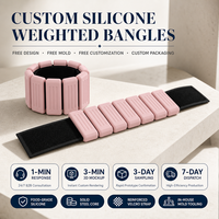 Sangles de poignet lestées ajustables en silicone texturé, 0,5 LB, 1 LB, 2 LB, avec blocs de fer et fermeture auto-agrippante, pour la résistance et le fitness