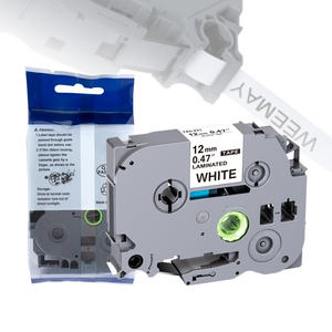 Cinta de Etiquetas Weemay TZe231 TZe-231 <span class=keywords><strong>TZ231</strong></span> Compatible con la Impresora de Etiquetas, Cinta Laminada P-Touch de 12 mm, Negra sobre Blanca - Product Image 1