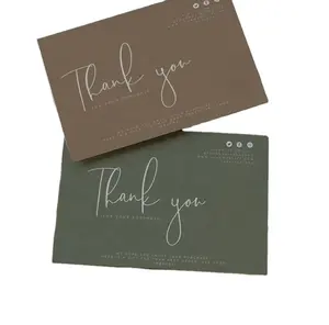Luxury 350 GSM art paper thank you card for business parcel insert shopping thank you card for your order purchase card