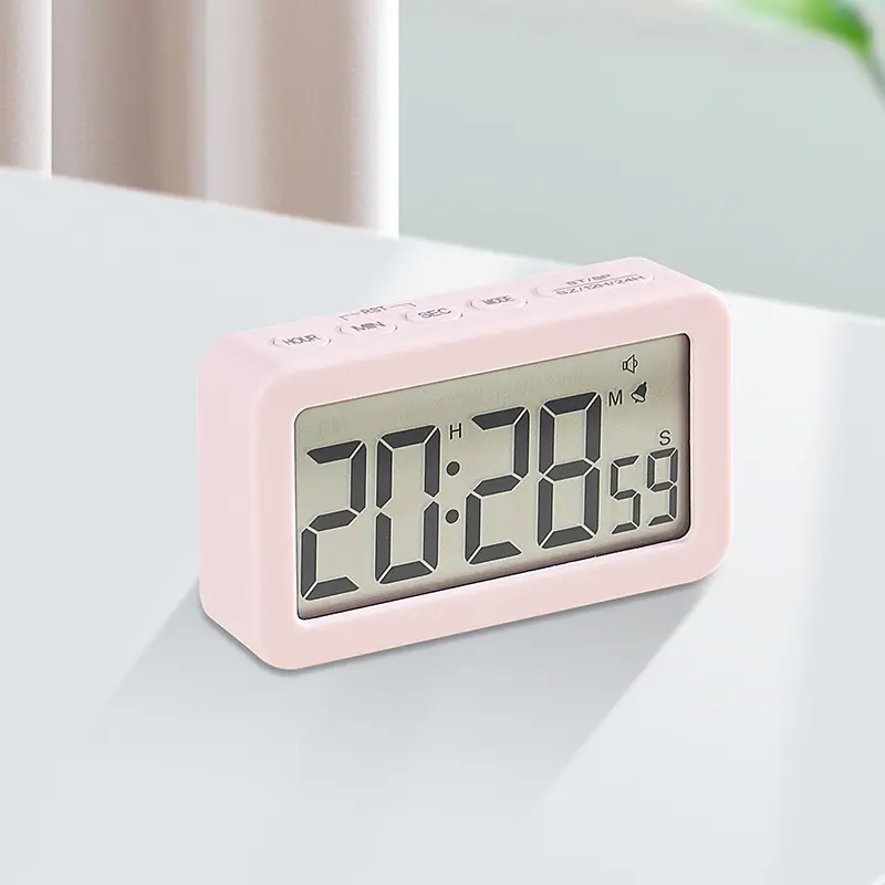 スマート電子自動多機能時計音声制御温度表示寝室デジタルLED目覚まし時計