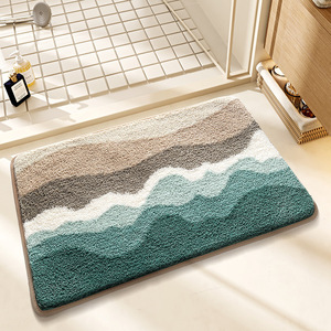Alfombra de suelo TEMU Ocean Imitation Cashmere, alfombra de baño, manta para dormitorio, alfombra absorbente para el baño, etiquetado para dropshipping - Product Image 2
