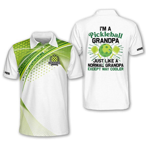 Kaus Polo kerah picleball pria, seragam olahraga kualitas tinggi cepat kering pakaian lengan pendek Pickleball - Product Image 6