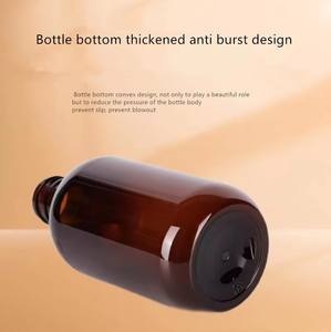 PET Pump <b>Bottles</b> for Shampoo & Lotion with Silk Screen Printing Screw Cap Round Shape 500ml Factory direct shipping - Product Image 3