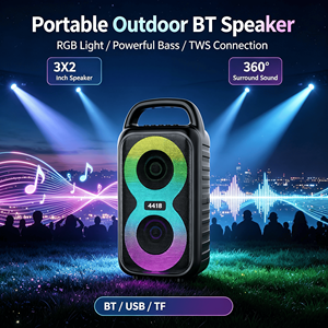 Altavoz Portátil Inalámbrico con Bluetooth, Luces RGB de Discoteca, Subwoofer para Baile al Aire Libre, Sonido Estéreo de Escritorio, Gran Volumen y Bajos Potentes - Product Image 4
