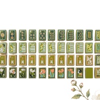 Jeu de tuiles de Mahjong américain en acrylique pour le commerce électronique, emballage portable format voyage pour divertissement par échecs et cartes