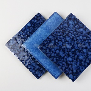 Giá Rẻ 6X6 Kích Thước Lớn Sứ Màu Xanh Đại Dương Blossom Pattern <span class=keywords><strong>Vintage</strong></span> Hồ Bơi Gạch Nhà Sản Xuất - Product Image 5