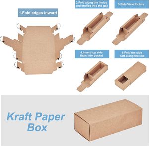 Custom Logo Black Kraft Packaging Drawer <strong>Box</strong> 4x2x1.4 Inch Cardboard <strong>Present</strong> <strong>Box</strong> <strong>for</strong> Lipstick - Product Image 4