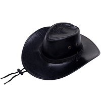 Chapeau de cowboy américain décontracté en peluche, style western, en PU, vintage, pour l'extérieur, la plage, protection solaire, coupe-vent, unisexe, vente en gros