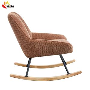 Modern Compact Nursery <strong>Glider</strong> Rocker with Cozy Upholstered Baby Chair for Nursery or Living Room - Product Image 3