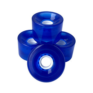 Vente en gros de roues de longboard personnalisées 70x51mm 83A 80% Rebound Blue Double Rocker pour le skateboard adulte - Product Image 4