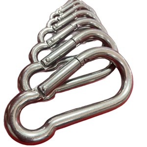 304 Stainless Steel Carabiner <b>Hook</b> 100kg Load Gourd Shape Climbing Equipment Safety Lock Linking Ring Keychain - Product Image 4