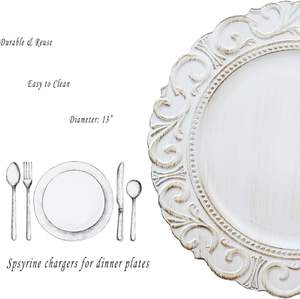 Venta al por Mayor de Platos Base de Plástico con Relieve para Decoración de Bodas y Hoteles Europeos 2024 - Product Image 2