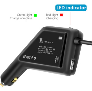 迷你<span class=keywords><strong>3</strong></span>专业无人机电池汽车充电器<span class=keywords><strong>3</strong></span>合1快速充电适配器兼容DJI Mavic迷你<span class=keywords><strong>3</strong></span>/迷你<span class=keywords><strong>3</strong></span>专业遥控四轴飞行器 - Product Image 3