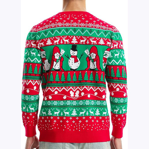 <span class=keywords><strong>Pull</strong></span> <span class=keywords><strong>de</strong></span> Noël moche en tricot jacquard personnalisé pour la famille, pour homme adulte, anti-rides et séchage rapide, nylon/acrylique - Product Image 2