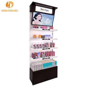 Продвижение магазина, розничная полка, косметическая сумка, стальная деревянная витрина, 4-слойная настраиваемая многофункциональная популярная витрина - Product Image 6