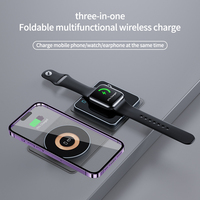 Nouveau support de chargeur sans fil 2 en 1 Station de charge pliable chargeur de voyage pour iphone chargeur adaptateur secteur