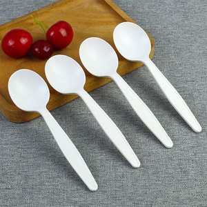 Fourchette-cuillère <span class=keywords><strong>jetable</strong></span> 2-en-1 de luxe de 8 pouces en amidon de maïs biodégradable et compostable pour le déjeuner scolaire - Product Image 1