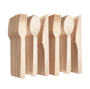 Venda Direta da Fábrica de Conjuntos de Talheres de Madeira Descartáveis em Caixa, Incluindo Facas, Garfos e Colheres, Adequados para Uso em Hotelaria - Product Image 2