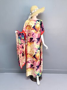 Abito Lungo in Seta Multicolore, Set Due Pezzi Oversize, Vestito Estivo Casual per Donne Adulte - Product Image 4