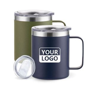 Gobelet isotherme en acier inoxydable 12 oz avec logo personnalisé, sublimation, pour café et thé, avec poignée, pour usage professionnel et domestique - Product Image 2