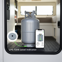 Capteur de niveau de bouteille de gaz magnétique LPG-2412-BT pour camping-car, indicateur de niveau de GPL alimenté par batterie