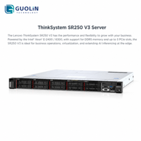 Serveur Réseau Compact 1U pour Petites Entreprises Lenovo ThinkSystem SR250 V3 Original, Socket Unique, DDR5, Stockage