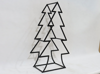 Support de sapin de Noël en fer noir, base métallique, ornement en fil métallique, décoration murale artisanale, accessoires élégants pour la décoration murale, marque Ripple