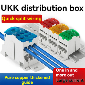 Ukk 80A một pha phổ unipolar dây điện kết nối duy nhất DIN đường sắt hộp nối điện khối thiết bị đầu cuối - Product Image 2