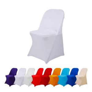 Housses de chaise pliantes en Spandex/Polyester, durables, lavables en machine, taille universelle, design simple et élégant, option de logo personnalisé pour - Product Image 2