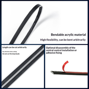 Symphony <span class=keywords><strong>USB</strong></span> Auto-Ambientebeleuchtungs-Set 6 Flexible LED-Streifen APP Drahtlose Fernbedienung Musik-Rhythmus Auto-Blitz Meteor-Effekt - Product Image 4