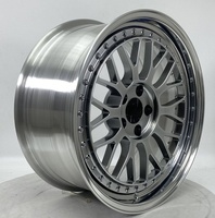 Nuevas llantas de aleación de aluminio forjado 6061 T6 Geruida Hyper Silver con diseño de malla pulida, prensadas a 12000T, con certificación TUV JWL VIA Std S4-00028, de 18 a 24 pulgadas.