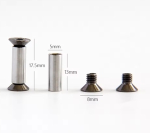 Tornillos <span class=keywords><strong>de</strong></span> Remache <span class=keywords><strong>de</strong></span> Acero Inoxidable M4 <span class=keywords><strong>para</strong></span> Mango <span class=keywords><strong>de</strong></span> Cuchillo, Tornillo <span class=keywords><strong>de</strong></span> Escala, Tuerca <span class=keywords><strong>de</strong></span> Fijación, Cabeza Hexagonal Plana, Medida Métrica, Acabado Negro - Product Image 3