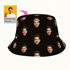 Custom Personalized Cartoon Face Design Bucket <b>Hat</b> <b>for</b> Men and Women Fashionable Summer Beach Outdoor Sun Cap Daily Applicable - Product Image 2