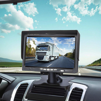 Caméra de recul pour voiture 12V-24V 7 pouces avec écran LCD, vision nocturne, aide au stationnement, écran IPS, télécommande, moniteur TV MDVR 1024x600 AHD